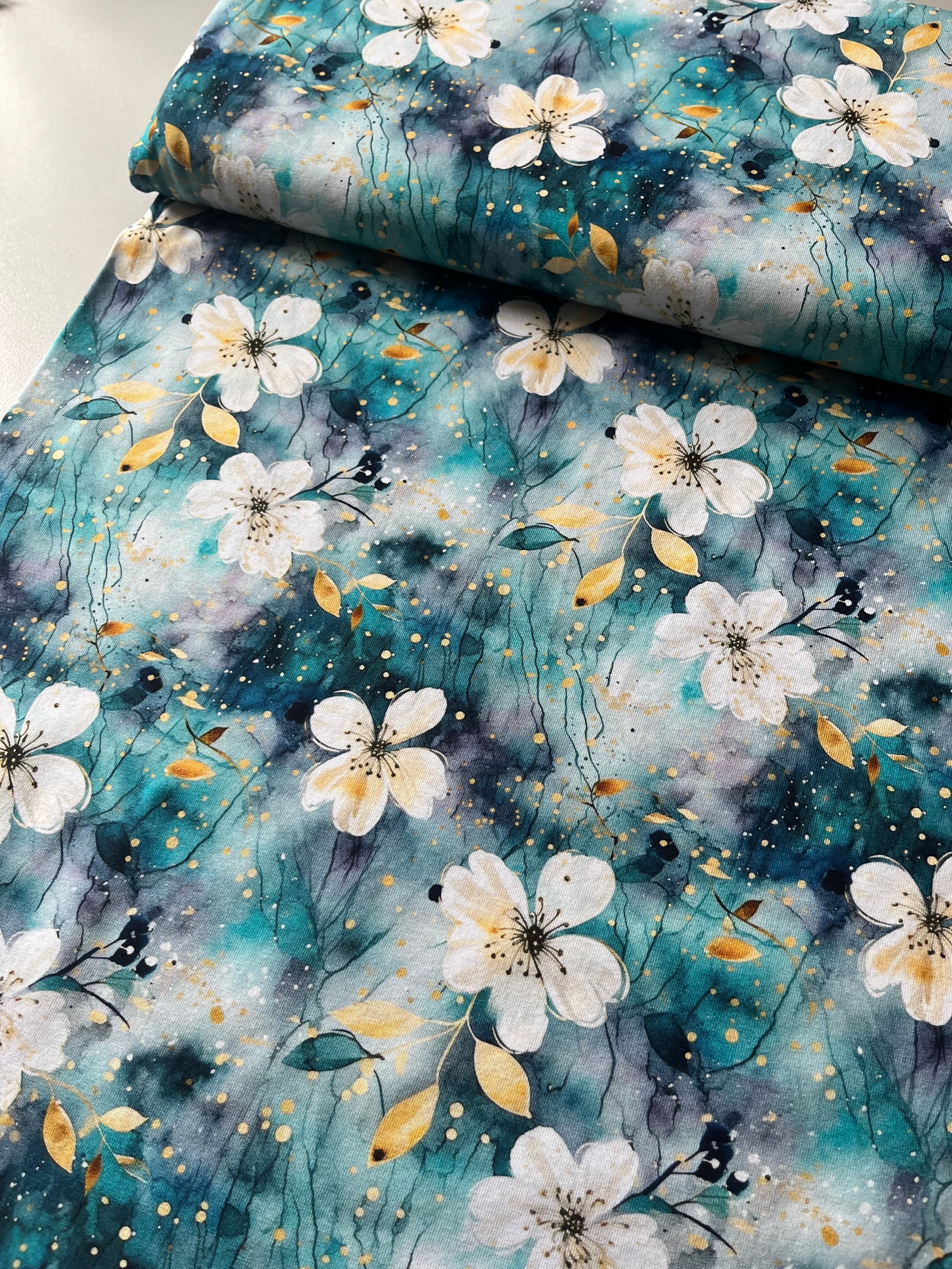 Blumen  Jersey Lagerware